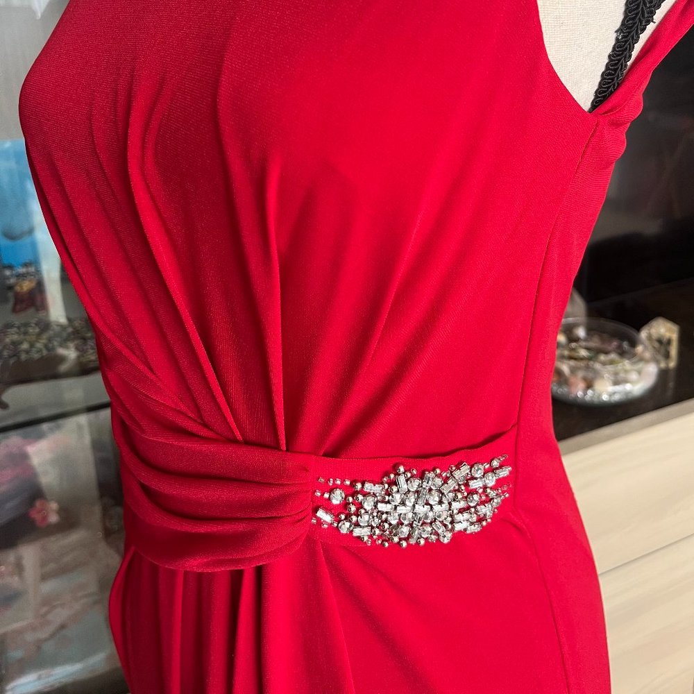 Ellen Tracy-Simple Yet Class Fire Engine Red Dress - image 8